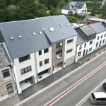 ciney, rue saint hubert façade avant drone